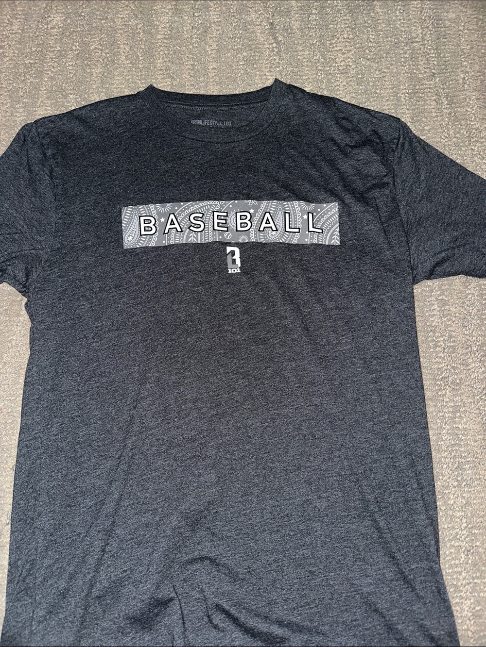 Baseball Lifestyle Dark Gray Baseball Graphic Tee